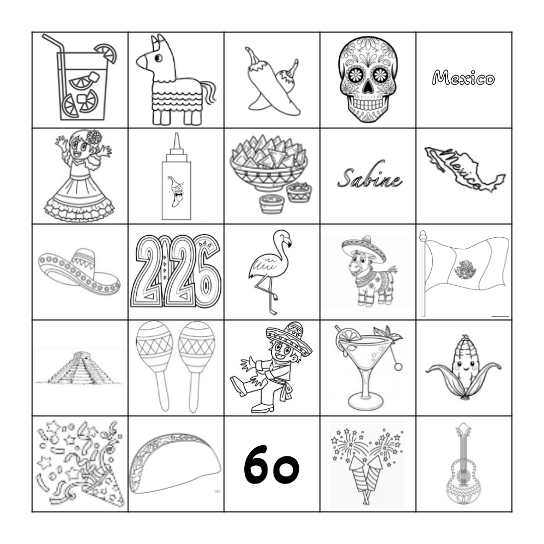 Bingo viva la Mexico Bingo Card