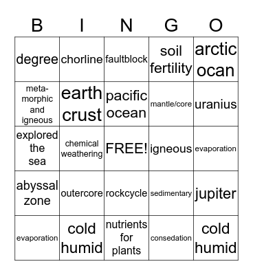 super bingo! Bingo Card