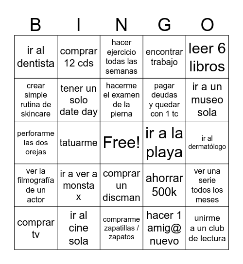 2026 BINGO CARD !! Bingo Card