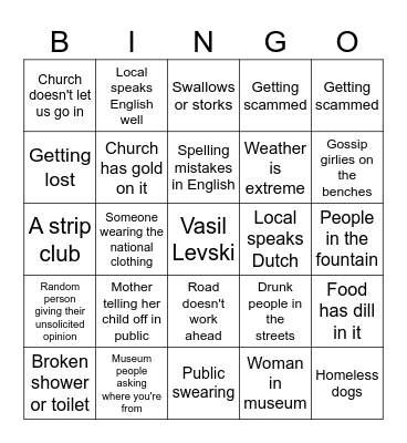 B U L G A R I A N Bingo Card