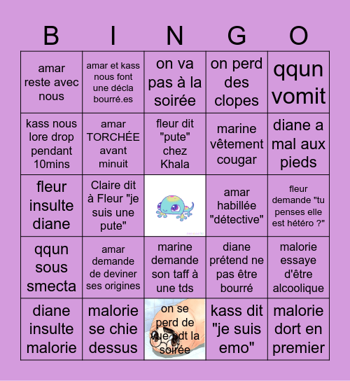 Bingo Jour de l'An Bingo Card
