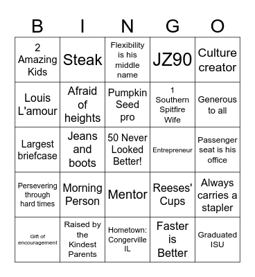 Birthday Bingo Card
