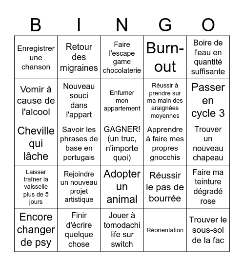 Bingo 2026 Bingo Card
