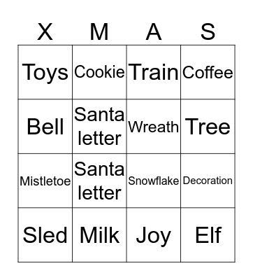 Christmas Bingo  Bingo Card