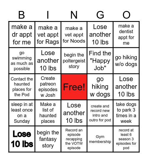 2026 Bingo Card
