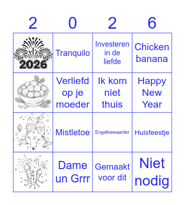 Bingo Oud&Nieuw Bingo Card
