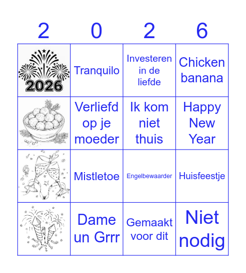 Bingo Oud&Nieuw Bingo Card