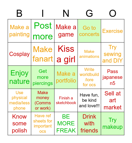 2026 Bingo Card