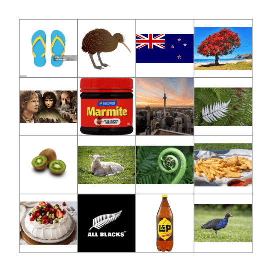 KIWI BINGO Card