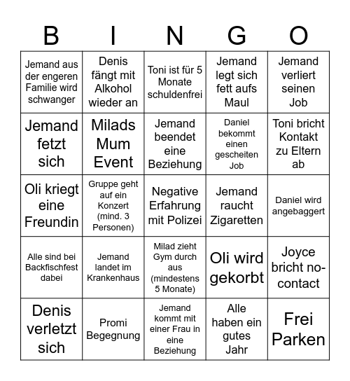 Bingo Card