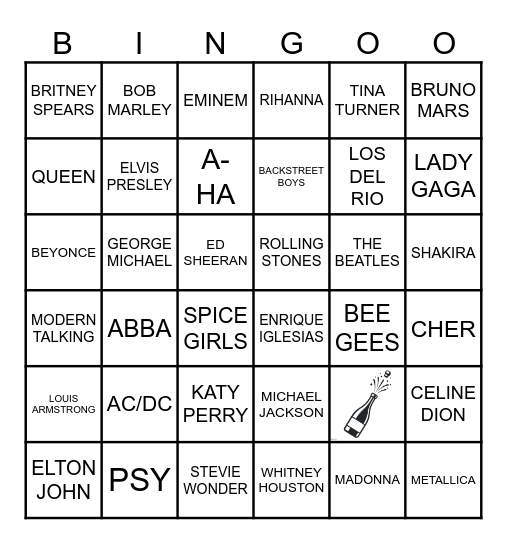 BINGO SYLWESTROWE Bingo Card