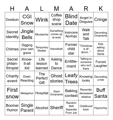 Hallmark Bingo Card