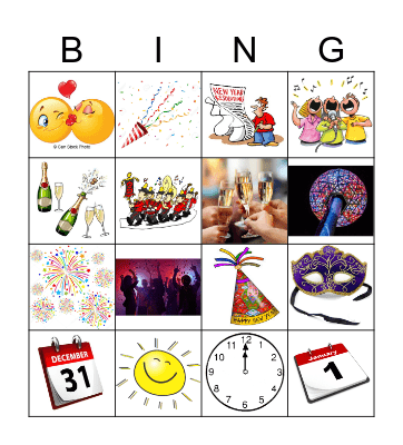 New Year's! Bingo Card