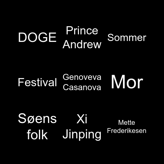 Minefelt nytår 2025/26 Bingo Card