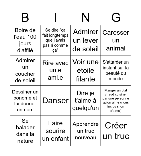 Have a good year bingo Card