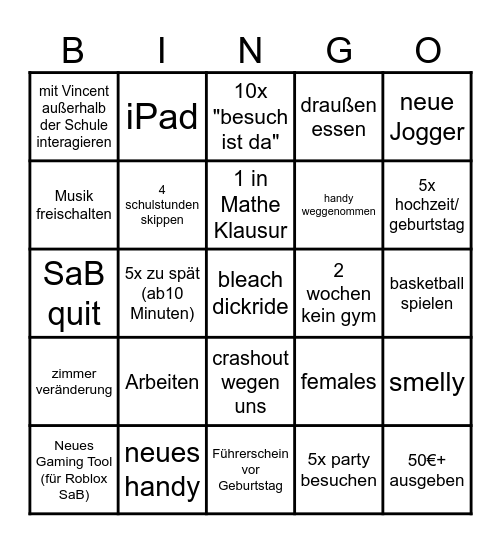 Krish 2026 Bingo Card