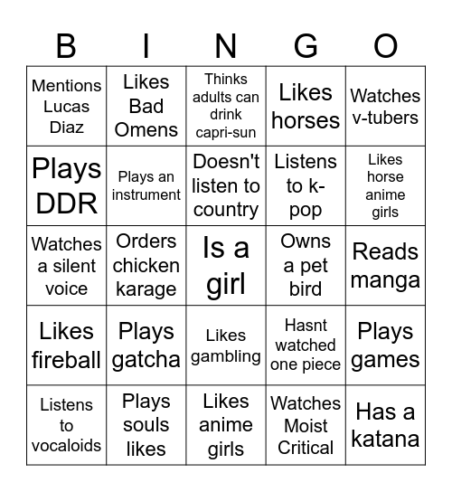 Bingo Card