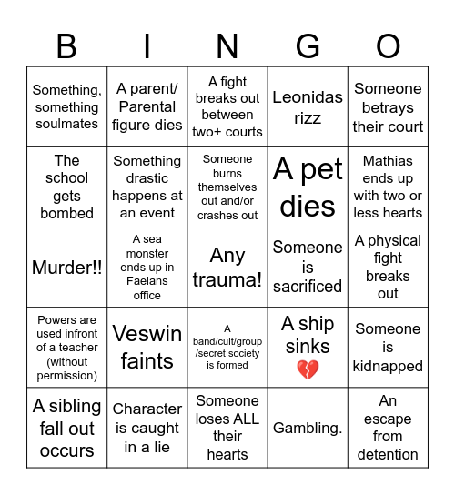 PSMP Bingo S3 Bingo Card