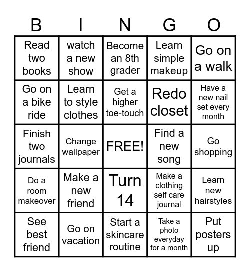 2026 Bingo Card