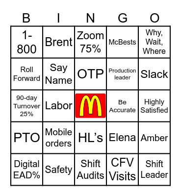 Stringham Organization Bingo Card