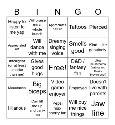 my type hehe Bingo Card