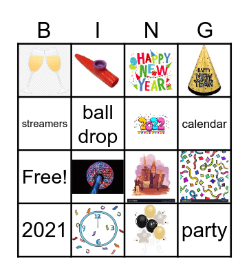 New Years Bingo Card