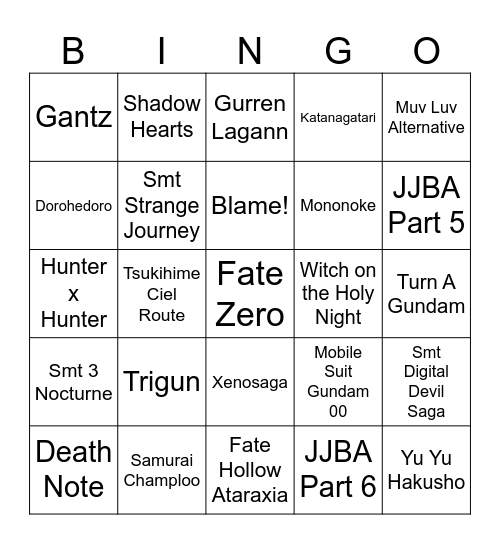 2026 Media Bingo Card