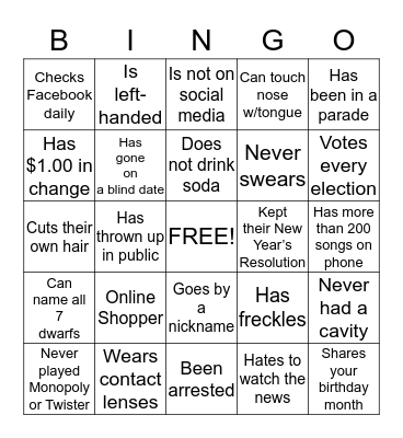 # EAWROCKS! Bingo Card