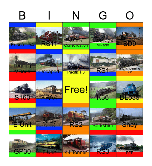 Tourist Trains in the U.S.A would put on my brand new encyclopedia after John would say "Wave Bye Bye to the Ultimate Children's Encyclopedia for life" one day Bingo Card