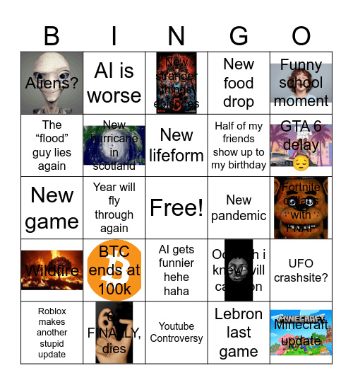 2026 Bingo Card