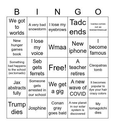 2026 bingo Card