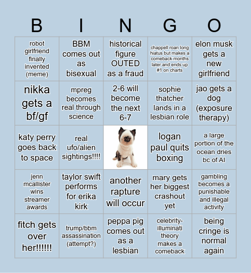 2026 Bingo Card Bingo Card