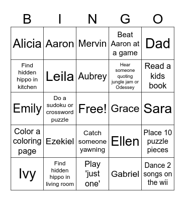 Christmas bingo Card