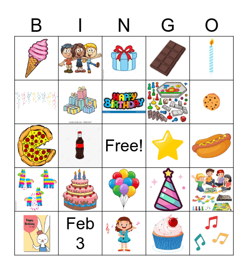 Birthday Bingo Card