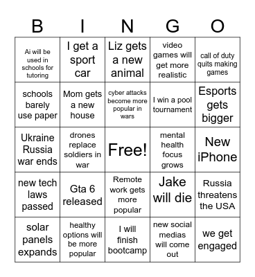 2026 bingo Card
