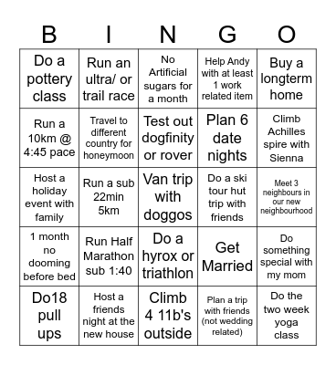 TARA 2026 Bingo Card