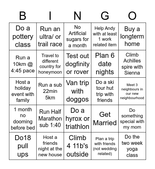 TARA 2026 Bingo Card