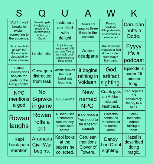 2.13: ... and a little bit of pixie dust Bingo Card