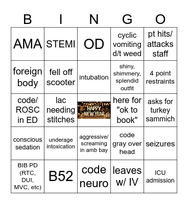NEW YEAR Bingo Card