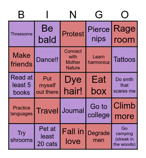 2026 Bingo Card