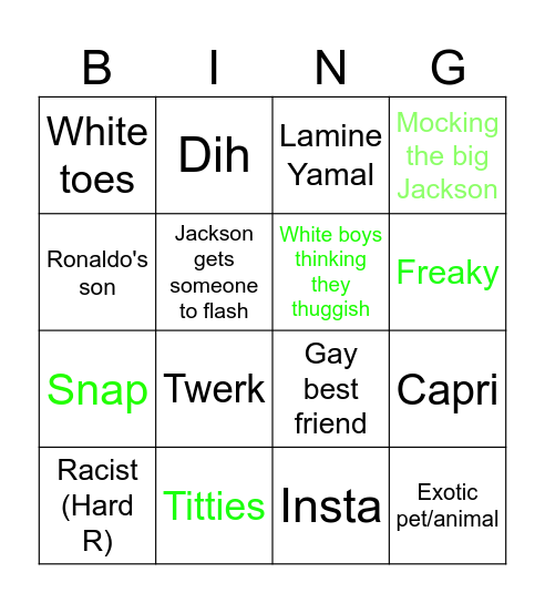 JACKSON OMETV Bingo Card