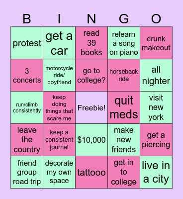 2026 Predictions Bingo Card