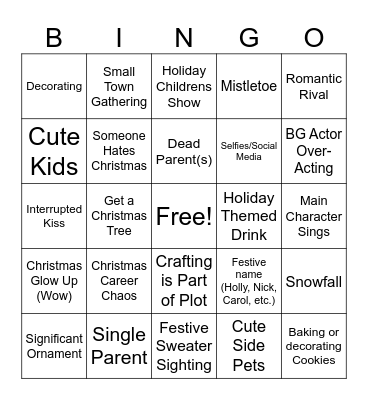 Hallmark Christmas Bingo 3.0 Bingo Card