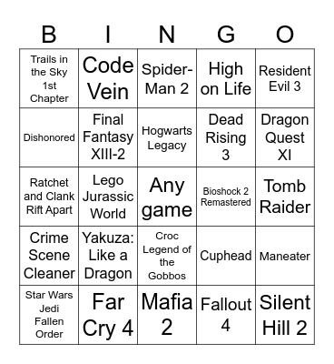 New Bingo Card