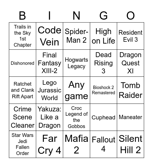 New Bingo Card