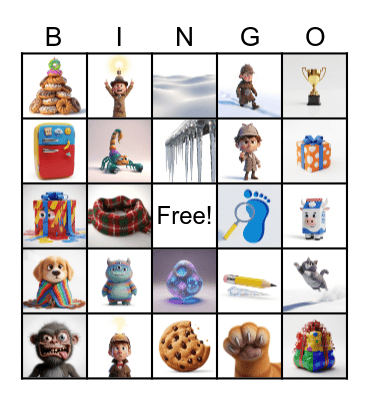 Nate the Great and the Snowy Trail Bingo Card