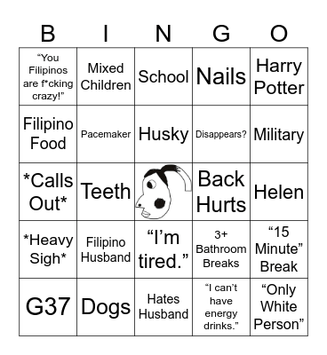 CHRISTY BINGO Card