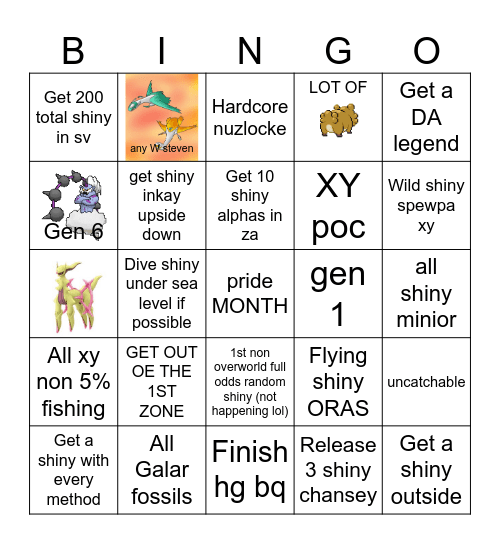 pokemoon Bingo Card