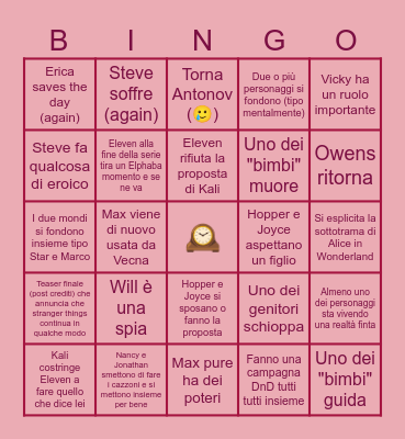 Last episode bonanza Bingo Card