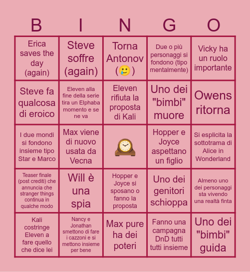 Last episode bonanza Bingo Card